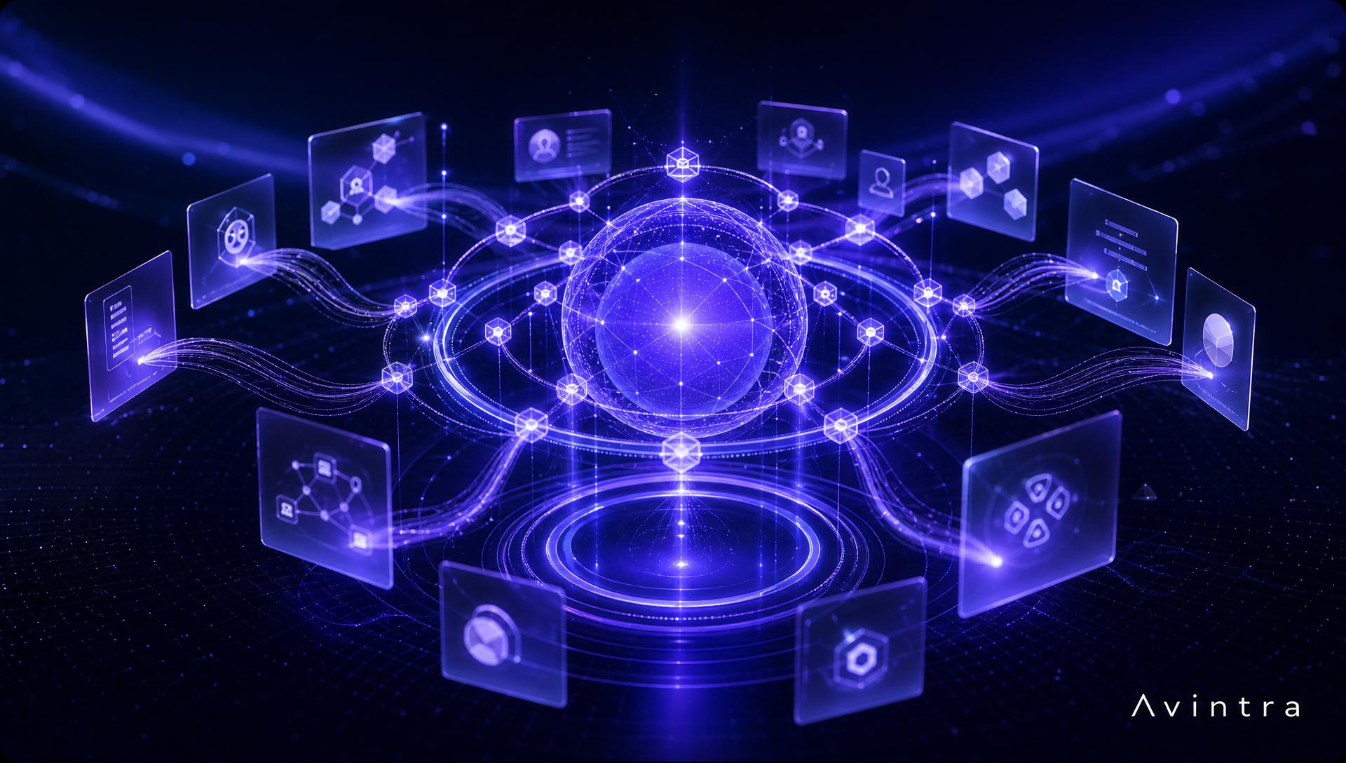 Avintra — AI agent orchestration core connecting models, data, and automations